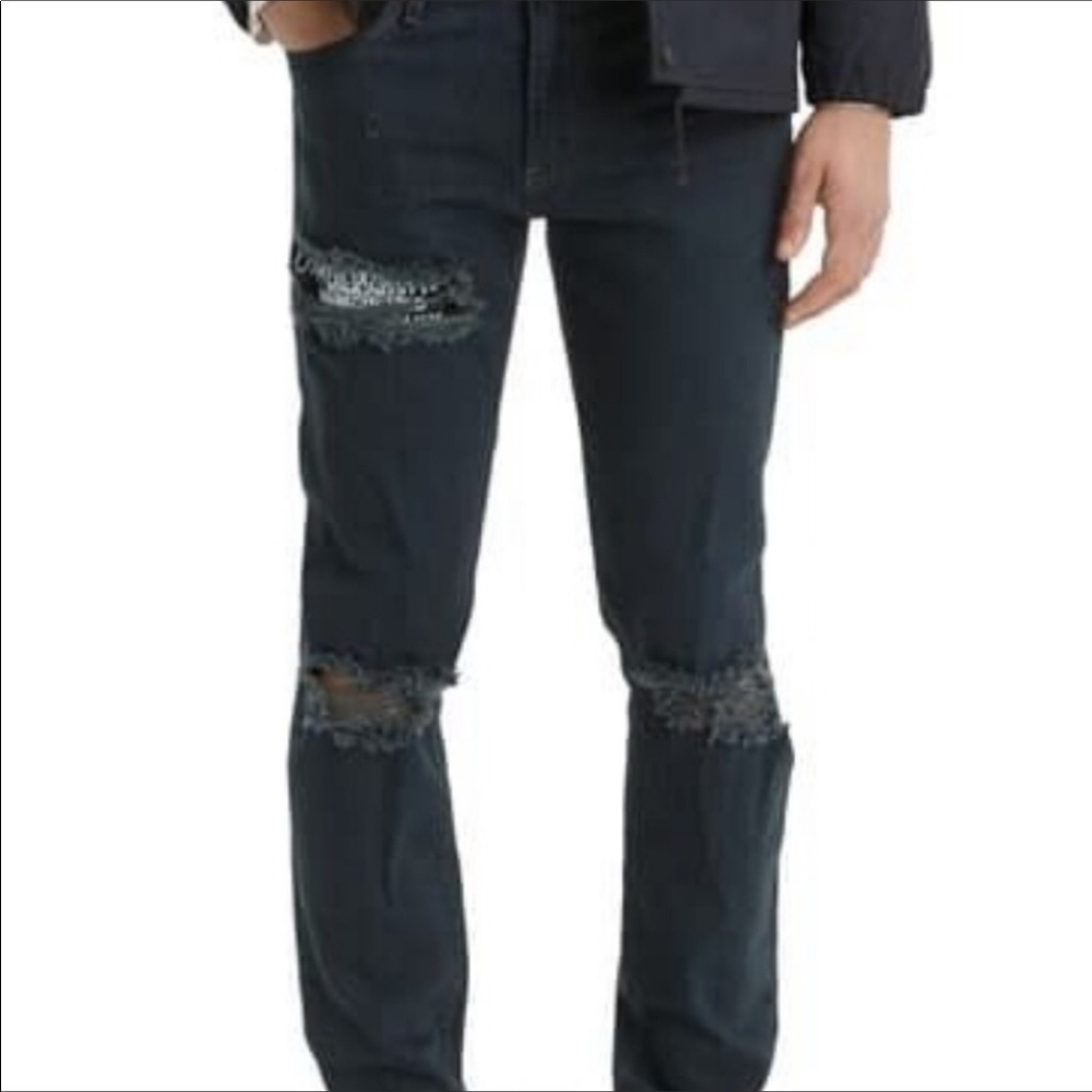 Levi's premium 511 jeans 40x30 distressed nwt - Picture 3 of 10